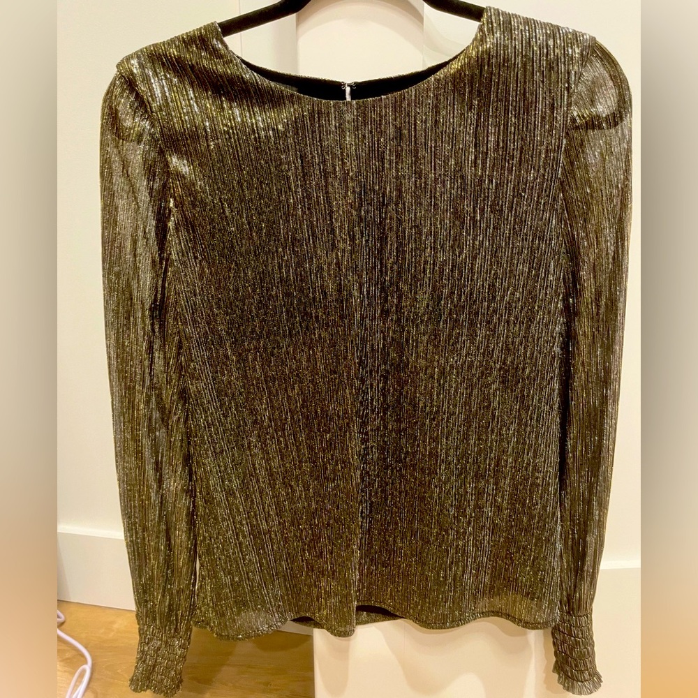 Metallic Long Sleeve Top
